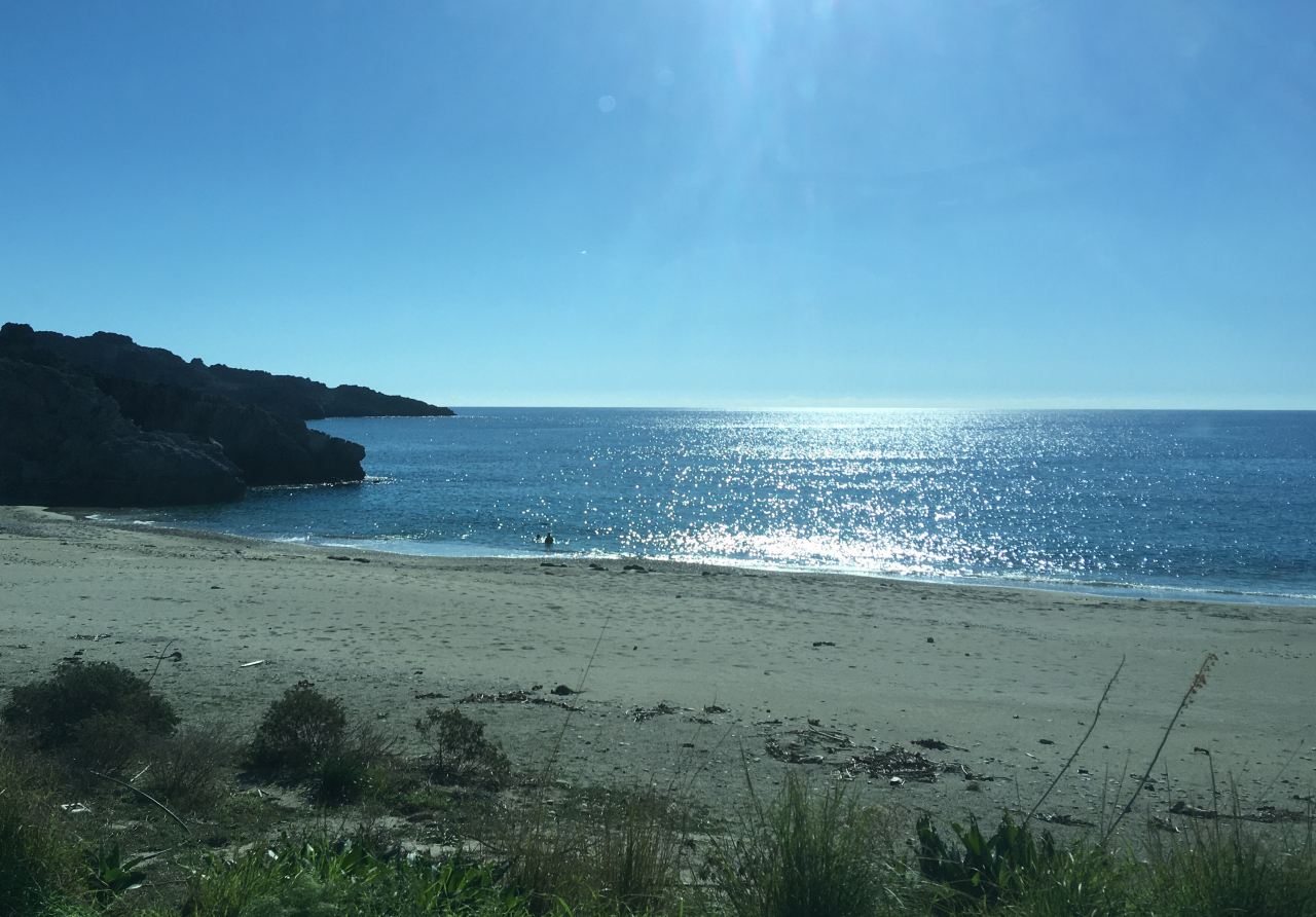 Damnoni Beach with Umbrellas and Sunbeds available, Plakias, Crete