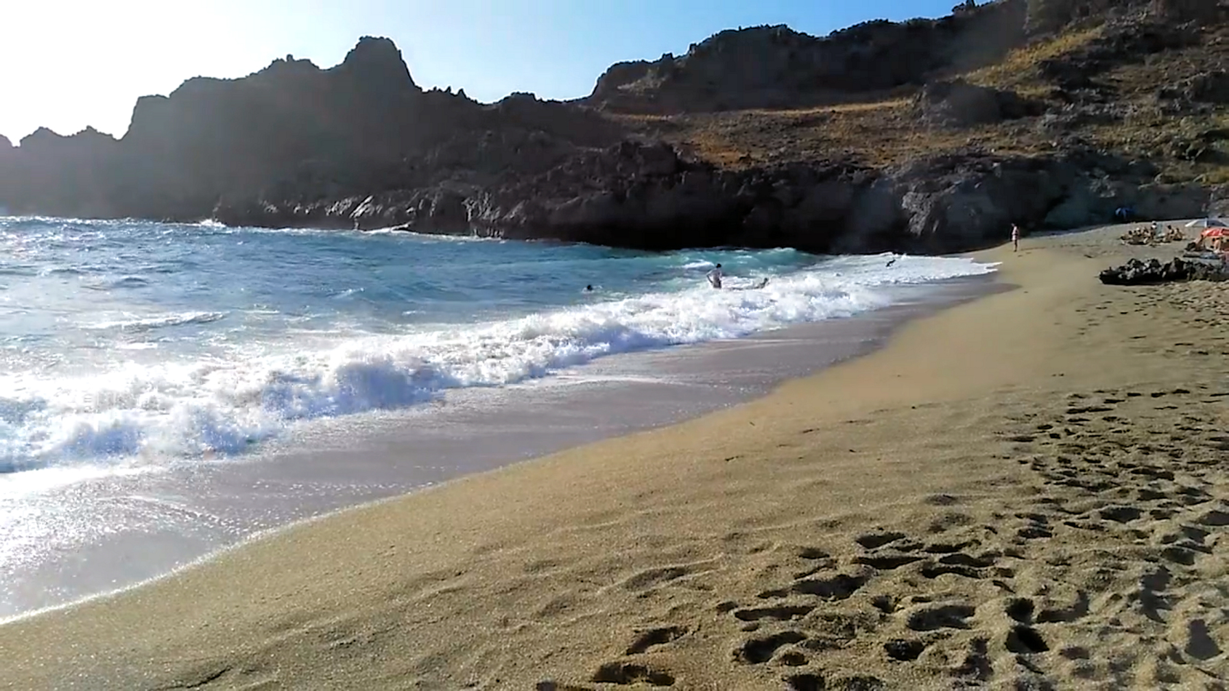 Schinaria Beach with Umbrellas and Sunbeds available, Plakias, Crete