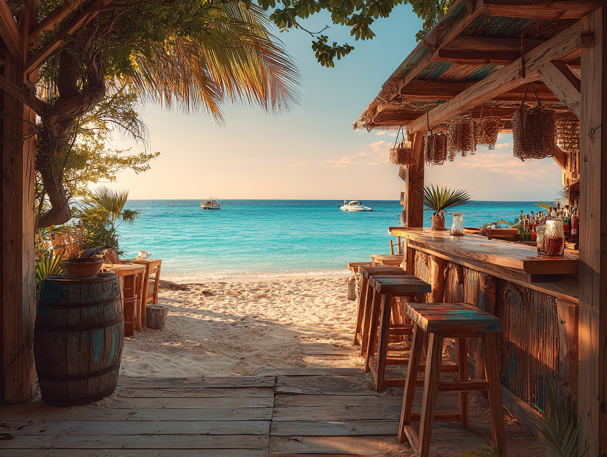 Beach bars in Plakias, Crete